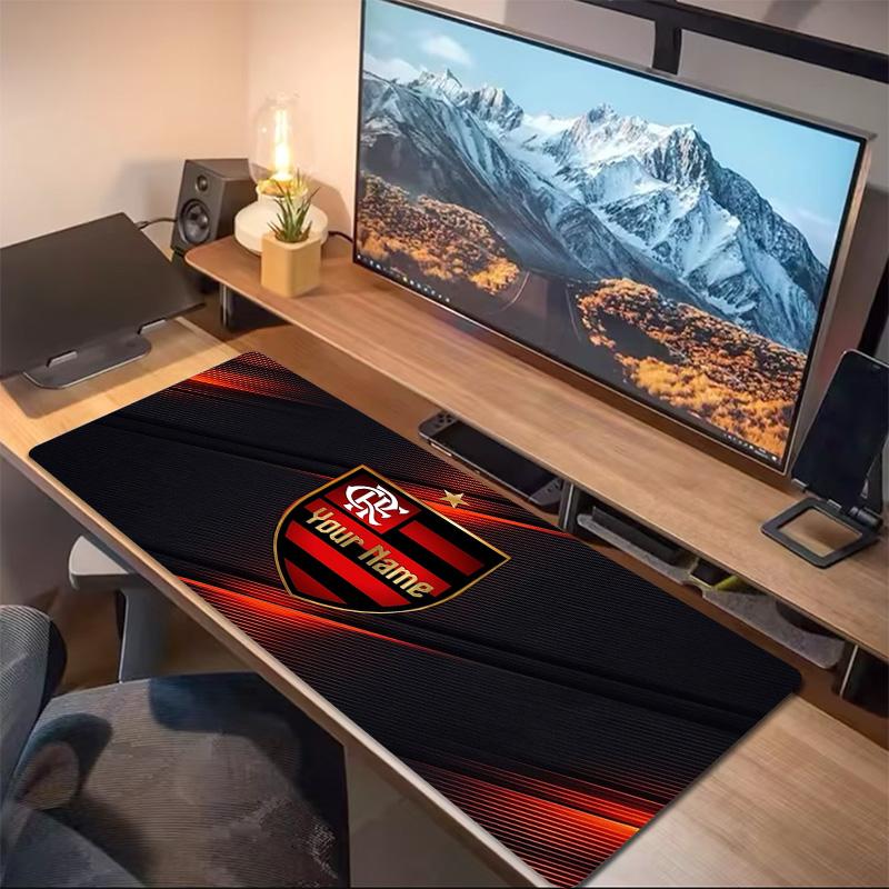 Clube De Regatas Flamengo Custom Name Large Size Mouse Pad Large Gaming Table Cushion Non-slip Laptop Tablet Big Mousepad XXL Mat Mini PC Playmat With
