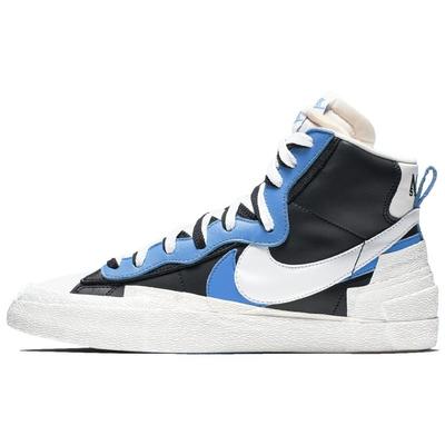 Sacai x Blazer Mid Черный Синий Унисекс Кроссовки Университетский Синий Парусный Белый BV0072-001