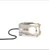 Modern Transparent Glass LED Table Lamp Clear Ice Cube Table Light Nordic Bedroom Bedside Desk Lamp Home Decor Lighting Fixtures
