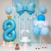 Yeonji Market Cinnamoroll Sanrio Birthday Balloon Party Set, Blue Full Set (Blue Number 8)