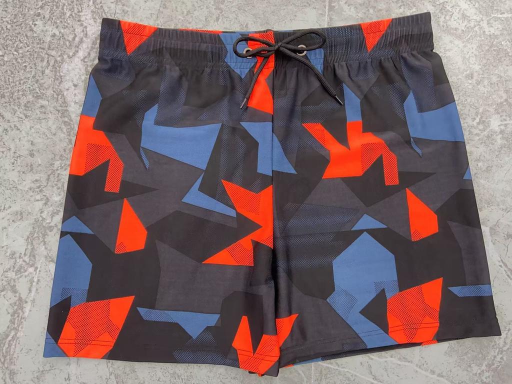 Мужские купальники больших размеров для отпуска на горячую весну, удобные и дышащие купальники с плоскими углами и принтом