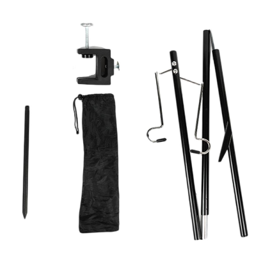 Складная стойка для лампы Портативная уличная вешалка для настольной лампы для пикников, походов, рыбалки, пеших походов, сада, долговечная