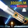 Portable Flashlight Dual Lights Breathing Torch Zoomable Lantern Waterproof Flash Light Outdoor Camping Lights Powerful Spotlight