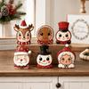 Snowman Christmas Tabletop Figure Wooden Freestanding Mantel Figure  Mantel Decor