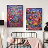Уличное граффити искусство абстрактная настенная живопись фигура холст картина офис постер гостиная спальня украшение дома фреска без рамки