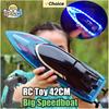 JJRC 42 см Большая Электрическая Лодка на Радиоуправлении 2.4G Высокоскоростная Водная RC Скоростная Лодка Детские Уличные Водные Игрушки для Детей Подарки