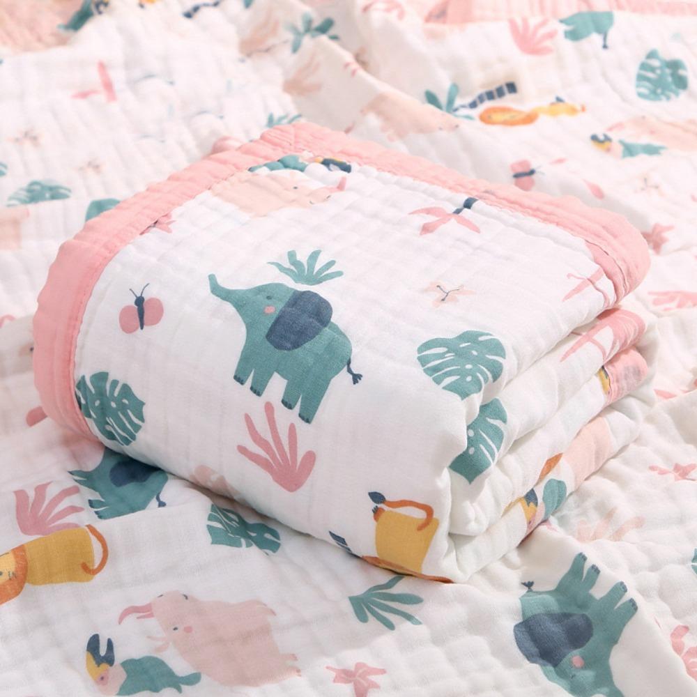 Baby Pure Cotton Class A Soft and Breathable Six-layer Integrated Children's Bath Towel Kindergarten Small Quilt