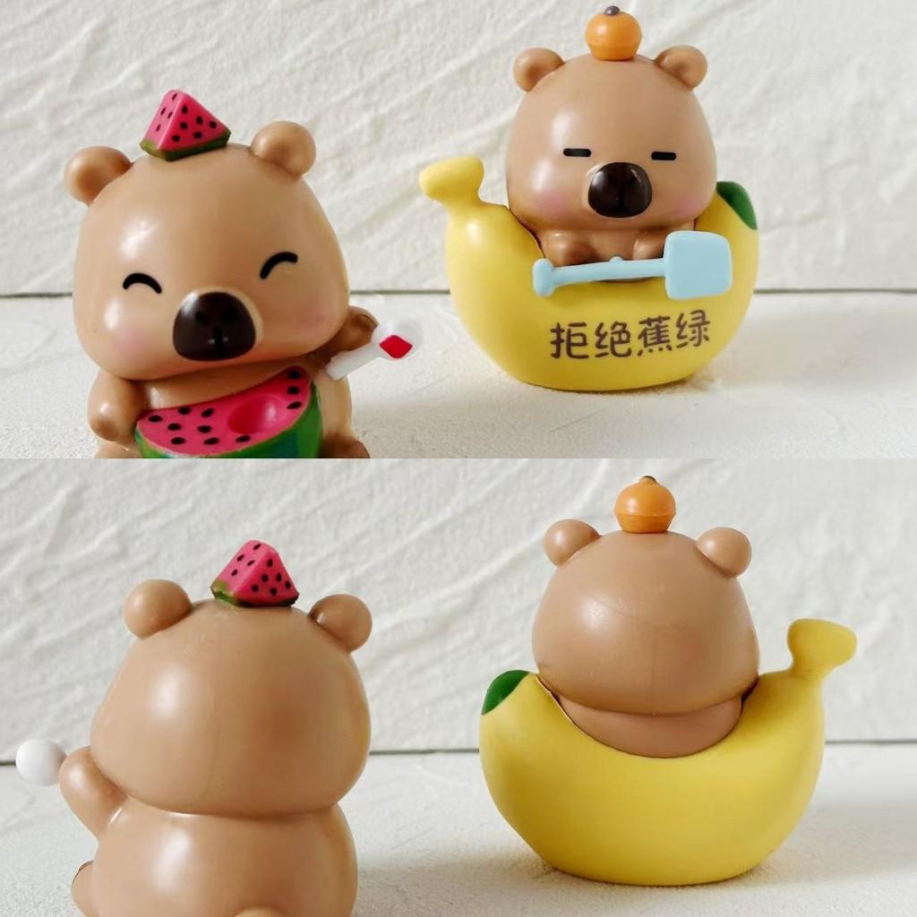 Action Capybara Figure Cartoon Model Toy Decoration Doll Children Gifts Ornament