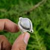 Natural Rainbow Moonstone Multi Stone Adjustable Ring 925 Silver For Girls