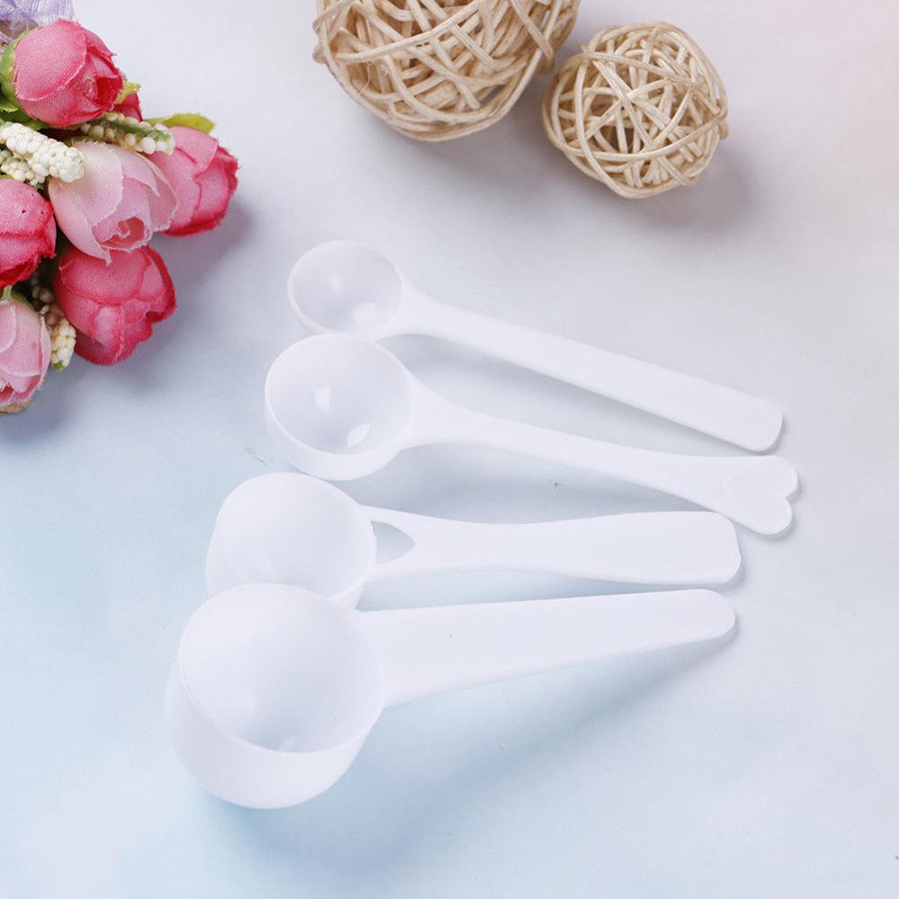 10PCS Tools Protein Powder Scoop Plastic Coffee Milk Measuring Spoon 1/3/5/10g