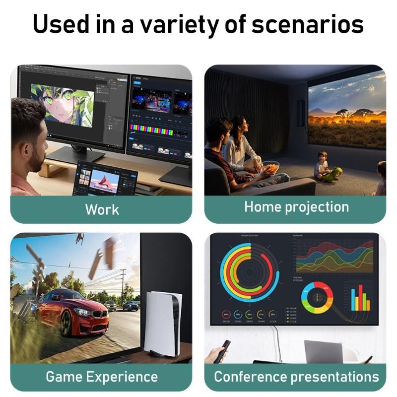 Кабель-удлинитель 4K HDTV 2.0 60 Гц, высокая скорость, позолоченный для видеоподключения