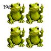 Small Novelty Items Mini Monkey Figurine, Funny Resin Frog Statue with Middle Finger Gesture, Sarcastic Humorous Office Pranks Prank Ornament