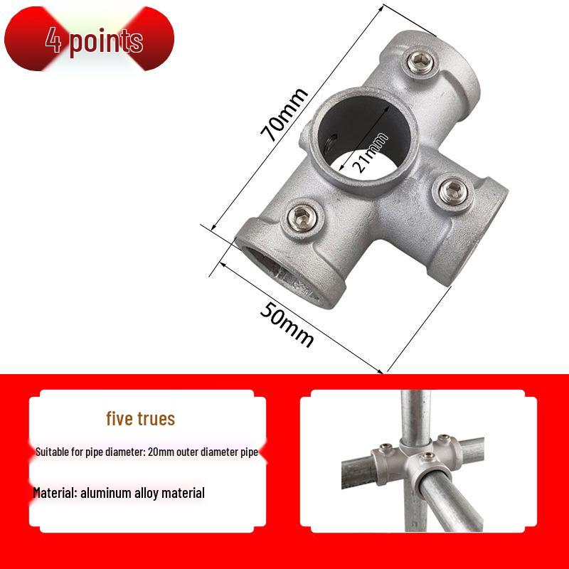 20/25/32mm Steel Pipe Connector: Galvanized 6-Point Round Elbow Joint Fastener