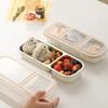 Stainless Steel Snack Containers Divided Condiment Box with Lids Lunch Box