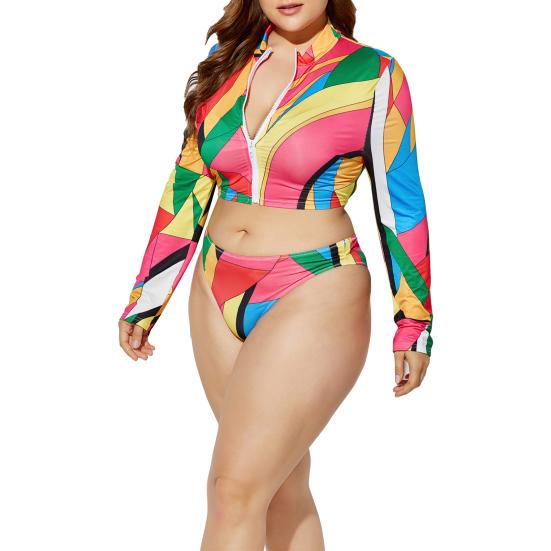 1 комплект летних бикини дышащих модных больших размеров с прозрачным принтом для женщин