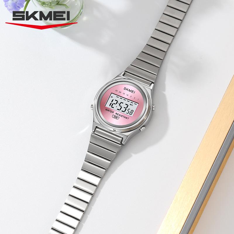 SKMEI 2521 Цифровые часы для женщин Ультратонкие Модные Простые Дата Водонепроницаемые Женские Часы с Будильником и Секундомером Новые Reloj