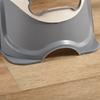 Double Raised Dog Bowl in Stainless Steel and Plastic with Non-Slip Feet, 47x25x20cm, White and Grey