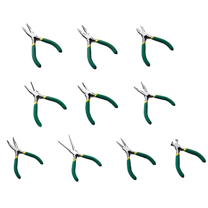 Мини-клещи, длинный нос, изогнутый нос, диагональные, торцевые, Linesmans, плоскогубцы с игольчатыми носами, 5-дюймовые плоскогубцы для изготовления ювелирных изделий