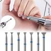 7Pcs Nail Drill Bits Set Assorted Size Heavy Duty Emery Nail Art File Pedicure Manicure Grinder Machine Bits Accessories Replacement Kit