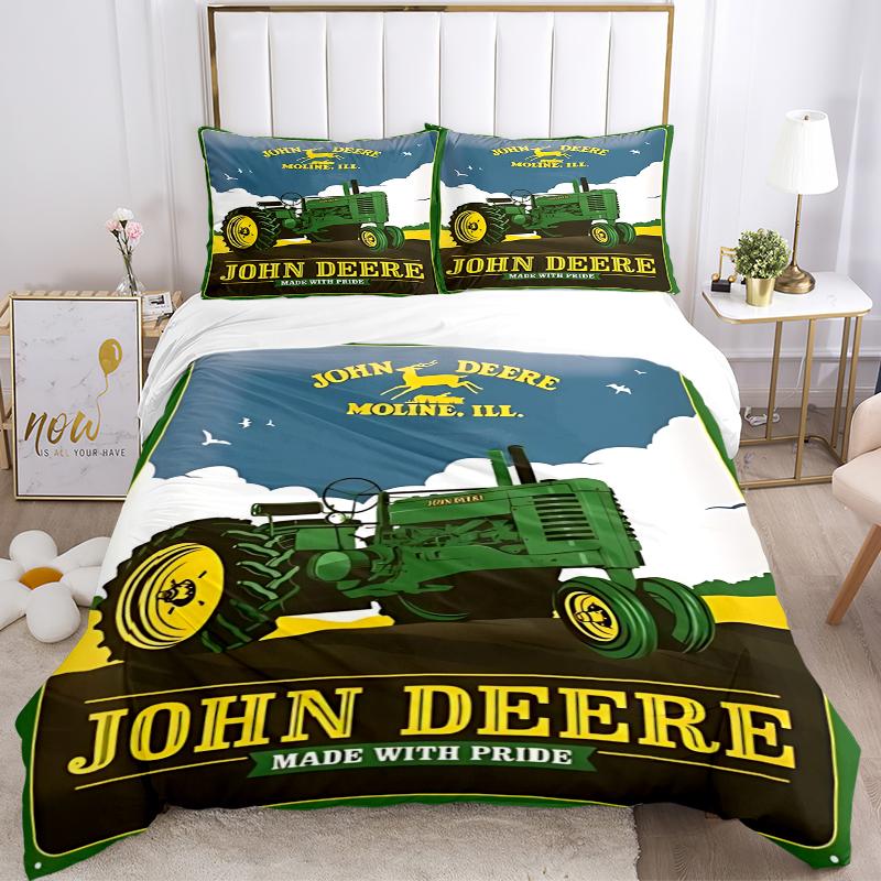 3Pcs John Deere Pride Moline Bedding Sets For All Sizes New 3D Printed Bed Cover Comforter Duvet Cover Pillowcase Bedroom Decoration