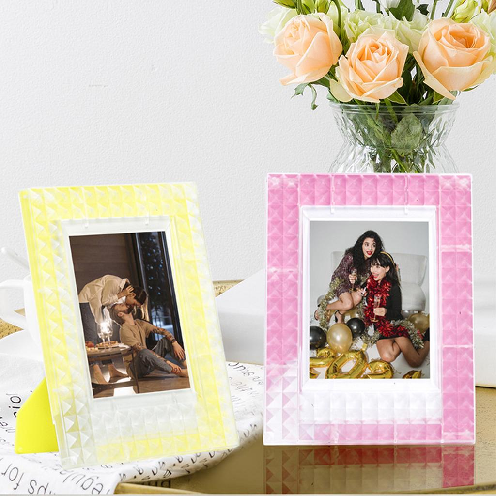 Clear Acrylic Photo Frame Stand Photo Display Holder for Photo Card Desktop Decoration Holder