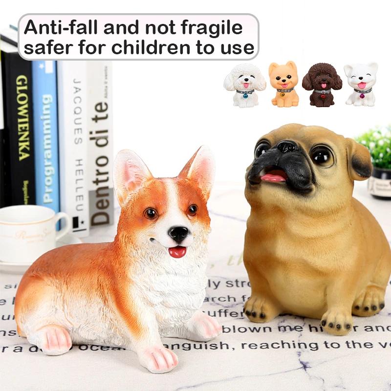 Cute Dog Piggy Bank Money Boxes for Kids Birthday Gift Money Saving Box Coin Collector Storage Case Desktop Ornament Home Decor