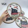 Decorative Wooden Plaques Christmas Black Cat Wall Decor, Layered Hanging Sign, Round 2D Holiday Gift Ideas Flat Art Decoration for Living Room