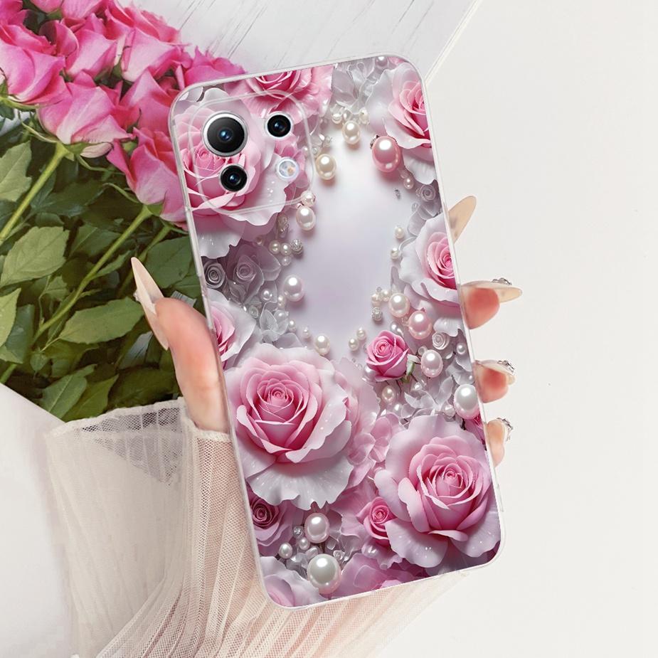 For Xiaomi Mi 11 Lite Case Luxury Flowers Butterfly Painted Cover Soft Silicone Case For Xiaomi Mi 11 Pro Mi11 Ultra Fundas Bags