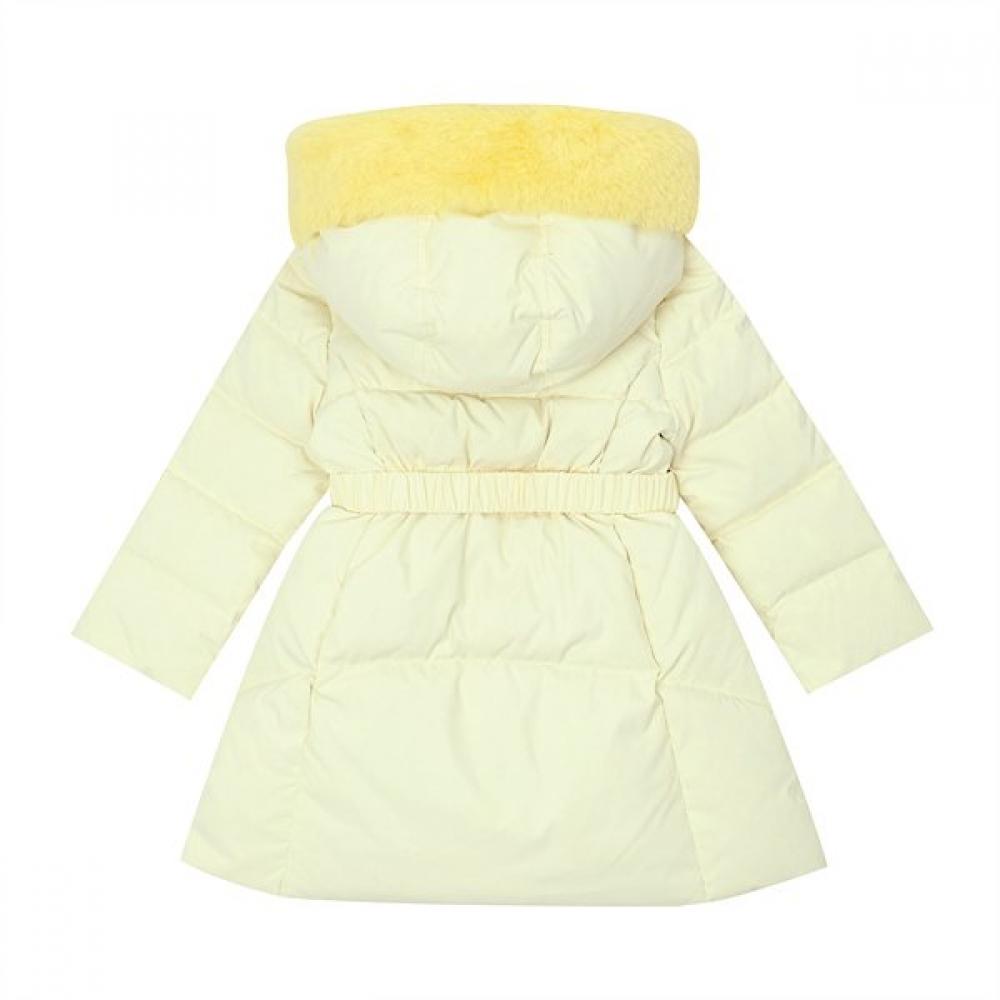 French Cat Unisex Duck Down Jacket Yellow Q45dkj050y1