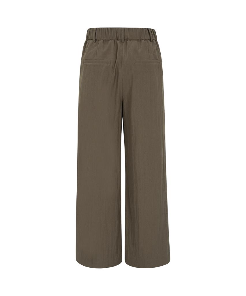 CALLAITE One-Pleat Wide Pants - Brown