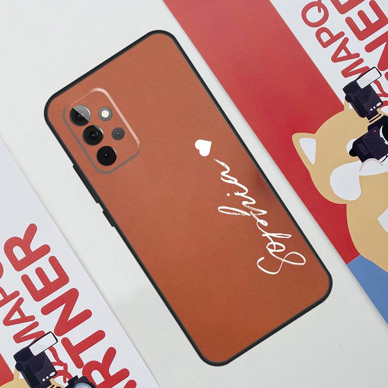 Персонализированный чехол для телефона с монограммой для Samsung Galaxy A53 A33 A23 A13 A52 A32 A22 A12 A51 A71 A14 A24 A34 A54 A21S