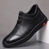 Men's Casual Leather Shoes New Leather Velvet Warm Men's Medium and Low-top Cotton Shoes Breathable Sports Single Shoes Dad Shoes