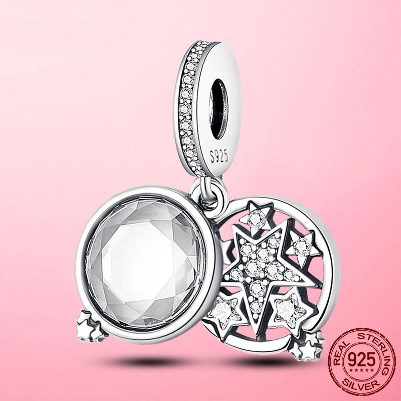 Горячая подвеска в виде сердца в виде компаса, подвеска в виде бусины, серебряная подвеска 925 пробы, оригинальный браслет MULA, сделай сам для изготовления ювелирных изделий