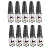 10Pcs BNC Wiring Straight Male Adapter Connector Converter for Camera and Video Cable