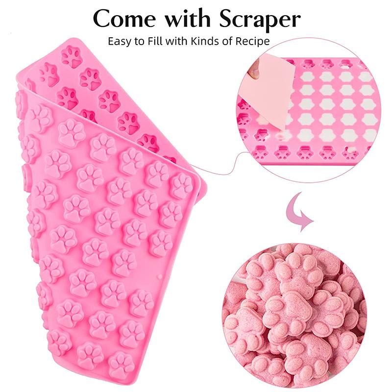 1Pc 69Cavity Silicone Dog Cat Paw Print Treat Molds Mini Gummy Candy Molds