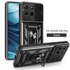 Чехол для Honor X5b Plus 4G с автомобильным магнитным кольцом-держателем, сдвижной камерой, бронированный, противоударный для Honor X5b / X5b Plus