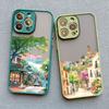 Dazzling Anime Street View Scenery Phone Case for IPhone 13 12 11 Pro Max Mini 16 15 14 Max Plus 7 8 Plus SE2 X XR X Back Cover