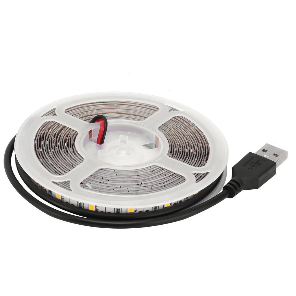 5m 16.4in LED Light Strip 5V USB Powered Strip Lights Strong Adhesive Tape Lights for Bedroom Kitchen Home Decoration