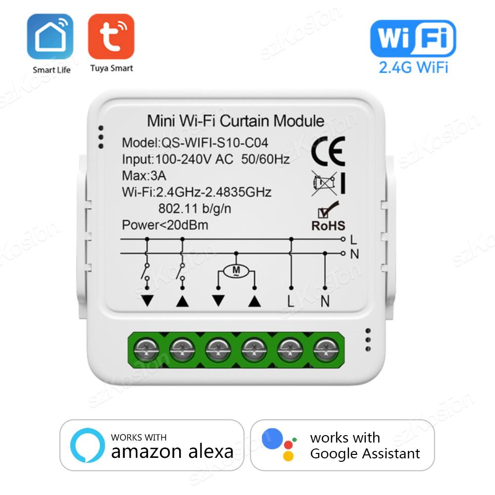 Tuya WiFi Zigbee Smart Curtain Switch Module для управления мотором рулонных штор через приложение Работает с Alexa Google Home Smart Life
