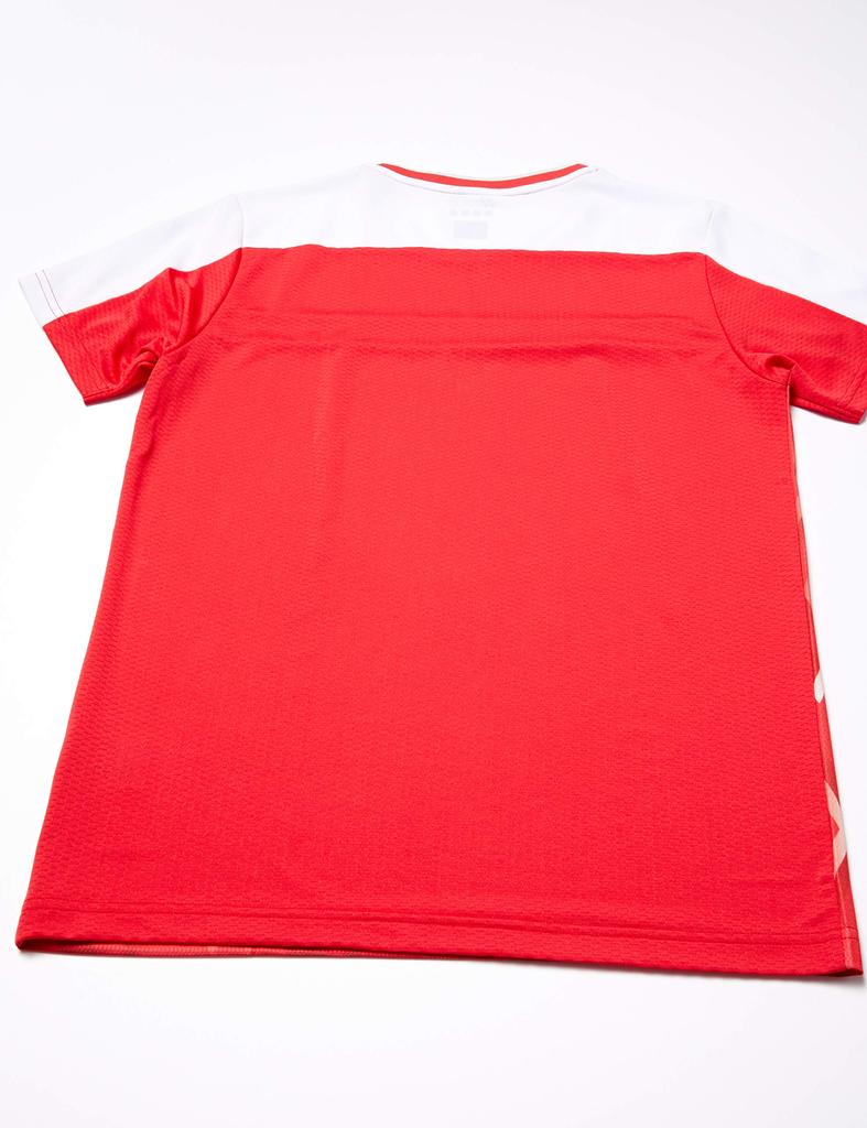Short Sleeve Shirt Game Shirt Flash Red Japan SS To Japanese Size [Yonex] (Fit Style) Men's (639) (equivalent XS)
