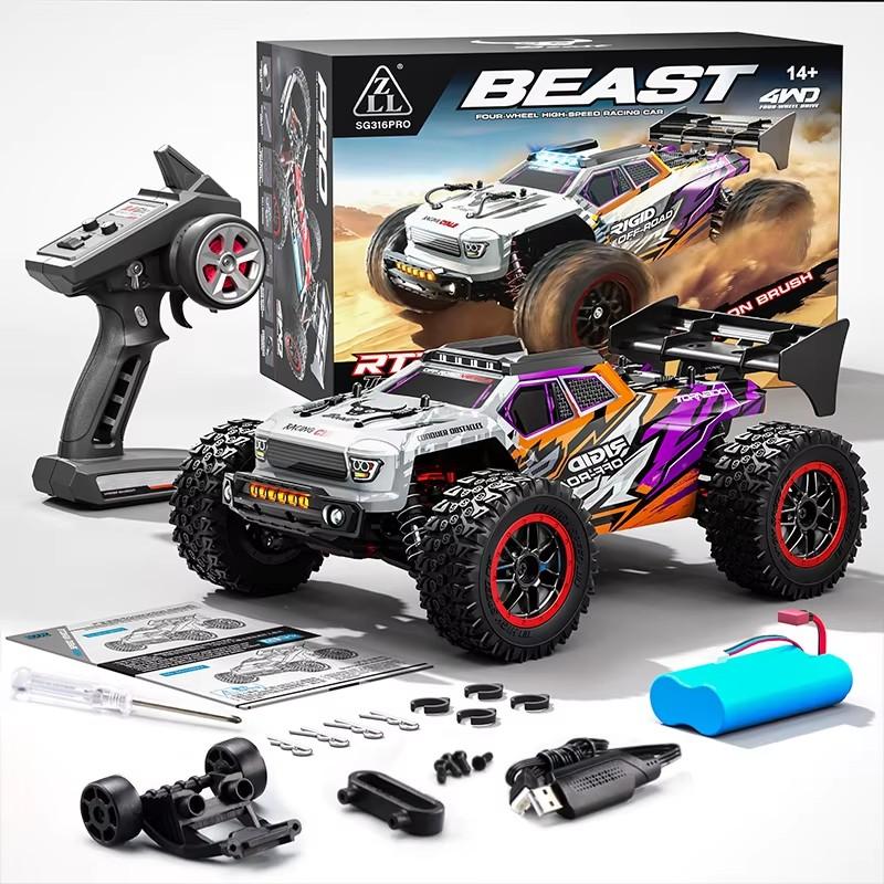ZLL SG316 MAX 4WD Радиоуправляемая машина Бесколлекторный двигатель 80 км/ч Профессиональные гонки 2.4G Высокоскоростные Внедорожные Дрифт-машины Машины на дистанционном управлении Игрушки
