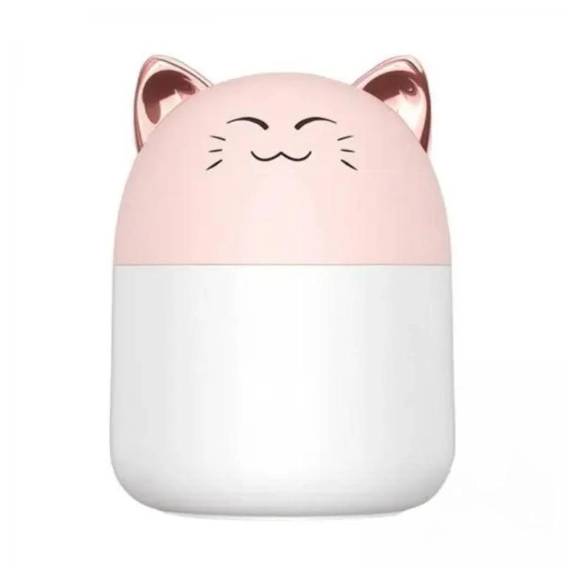 Увлажнитель воздуха в виде кошки | USB-ароматизатор и ночник | Беспроводной мини-увлажнитель для спальни/автомобиля/офиса | Милая идея для подарка