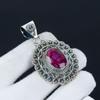 Kashmir Ruby Pendant Handmade Jewelry 925 Sterling Silver Necklace Kashmir Ruby Gemstone Jewelry Pendant Gift For Him For New Year