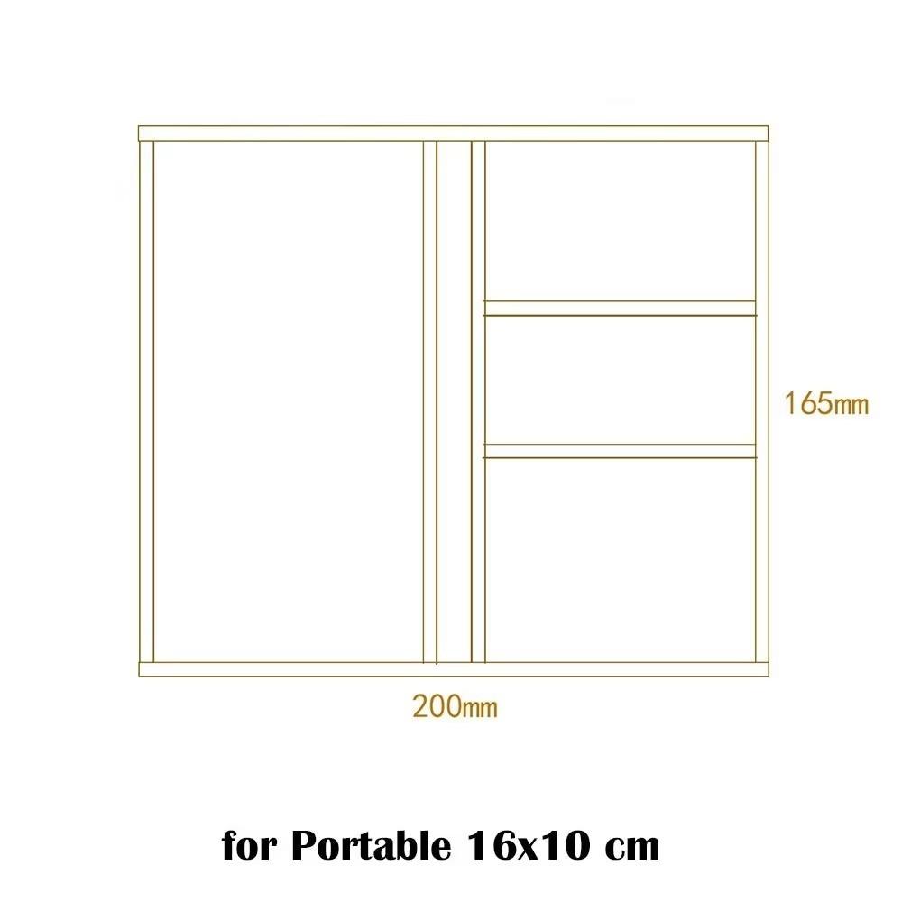 Карманный чехол для хранения из ткани Оксфорд, сумка для карточек 3 размера, новый карман для приема, спиральный дневник из коровьей кожи