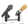 Adjustable Dual Boom Arm Microphone Stand for Desktop with Telescopic Base and Tablet Clamp, Perfect for Live Streaming and Singing.