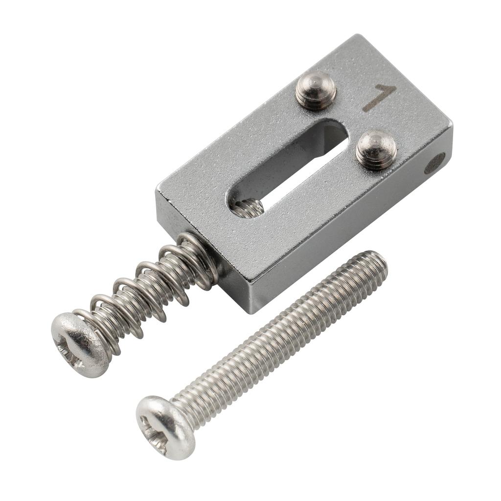 Musiclily Ultra 10.5mm Brass Guitar Roller Bridge Saddles for Strat/Telecaster Style Electric Guitars, Chrome (Set of 6)