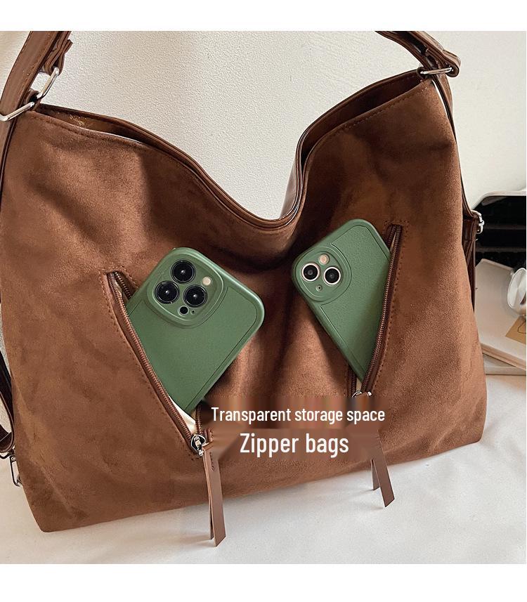 Винтажная сумка-тоут большой вместимости 2025: Стильная, Универсальная Сумка для Женщин - Ношение на Одном Плече и Через Плечо