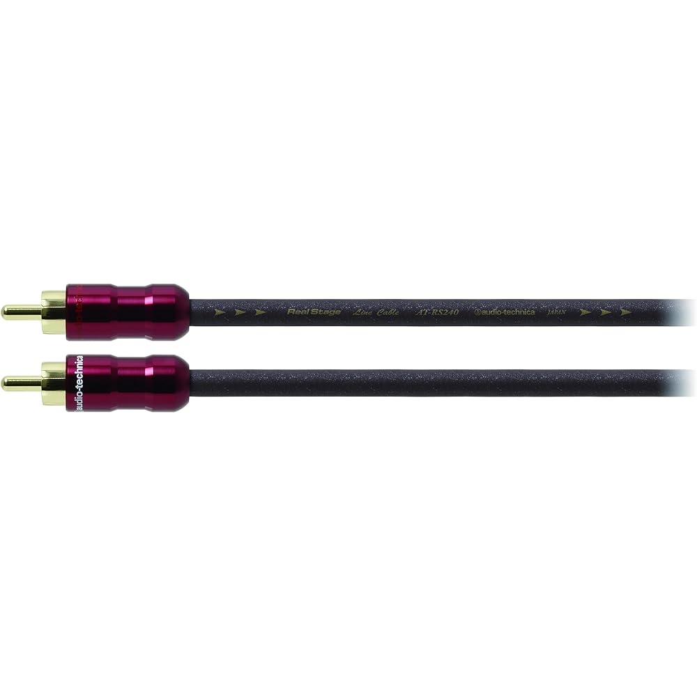 Audio-Technica AT-RS240/1.3 PC-Triple C + OFC Гибридный Аудио Кабель, RCA, Термостойкий, Шумозащищенный, для Автомобиля, Маленький Штекер, Сделано в Японии, 1,3м