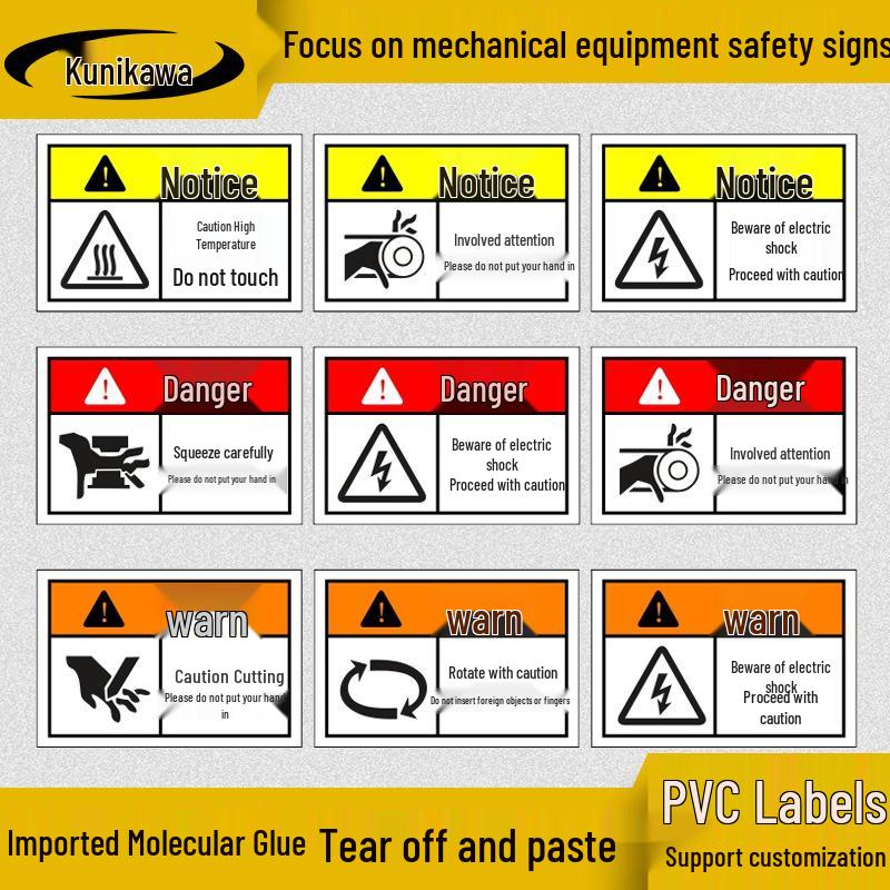 High Temp Hazard Warning Sign: Mechanical Equipment Surface Injury Caution - Bilingual