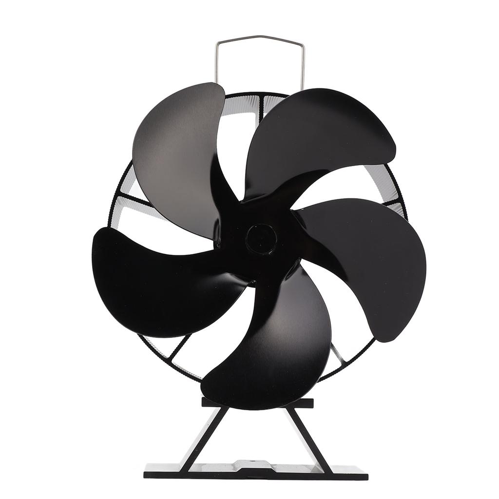 Heat Powered Stove Fan 5 Blades Wood Burning Fireplace Fan Circulate Warm High Temperature